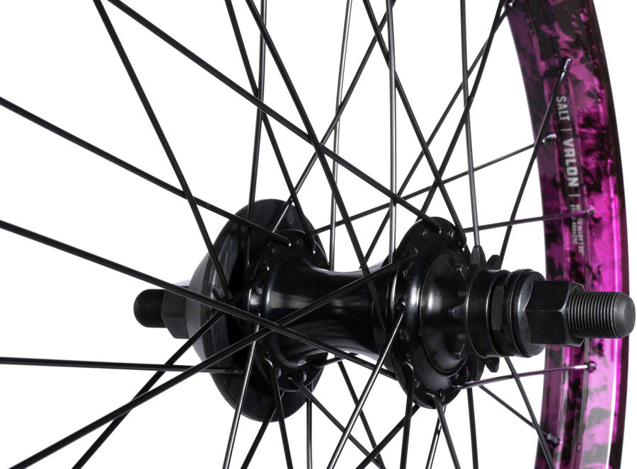 Salt EX Rear Wheel - 20", Black/Purple Splatter, RHD