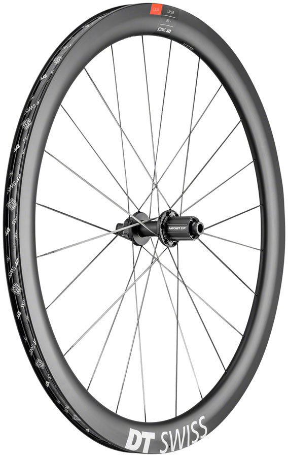 DT Swiss 700C Erc 1100 Erc 1100 Dicut 45 Rear Bicycle Wheel, Black Double Wall Rim, 24 Spoke, 8-11 Speed Cassette