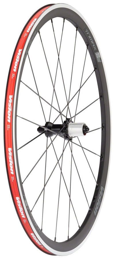 Vision Trimax 35 Wheelset - 700, QR x 100/130mm, Rim Brake, HG 11, Black, Clincher