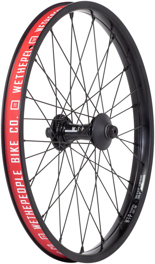 We The People Helix Front Wheel - 20", 3/8" x 100mm, Rim Brake, Black, Clincher