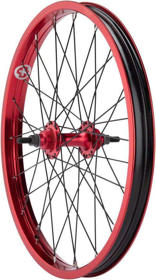 Salt Everest Rear Wheel - 20", 3/8" x 110mm, Rim Brake, Flip Flop, Red, Clincher