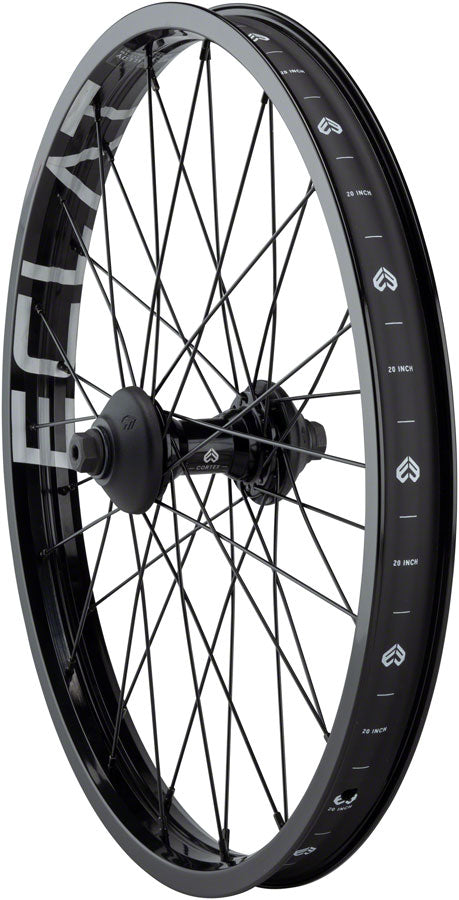 Eclat Trippin Front Wheel - 20", 3/8" x 100mm, Rim Brake, Black, Clincher, Cortex