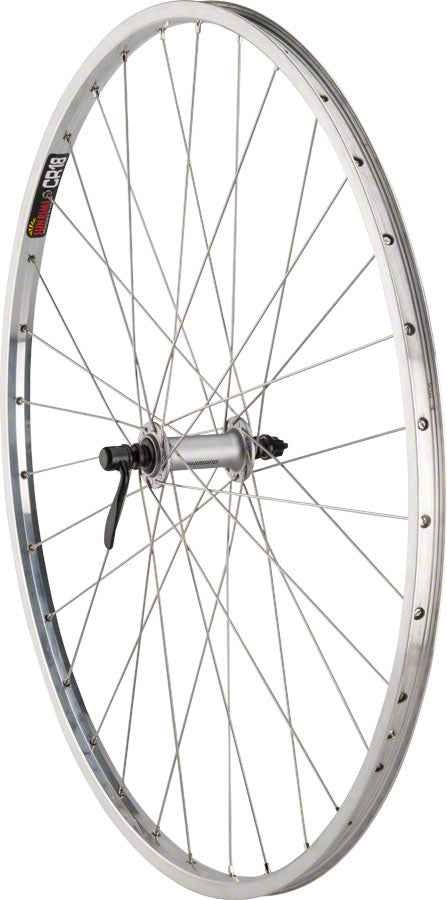 Sun CR-18 Front Vintage Style Road Bike Wheel 27" QR x 100mm, Rim Brake Polished/Silver Clincher