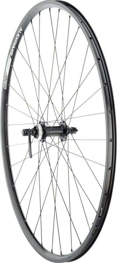 Alex DC19 Rim+Disc Front Wheel - 700, QR x 100mm, Center-Lock, Black, Clincher