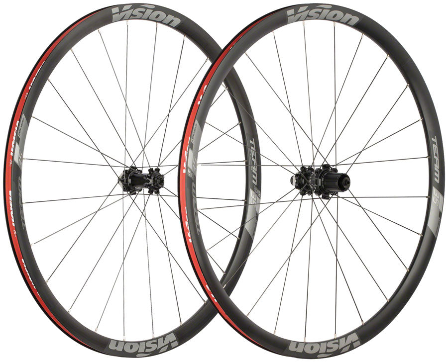 Vision Team 35 Disc Wheelset - 700c, 12 x 100/142mm, Center-Lock, HG 11, Black