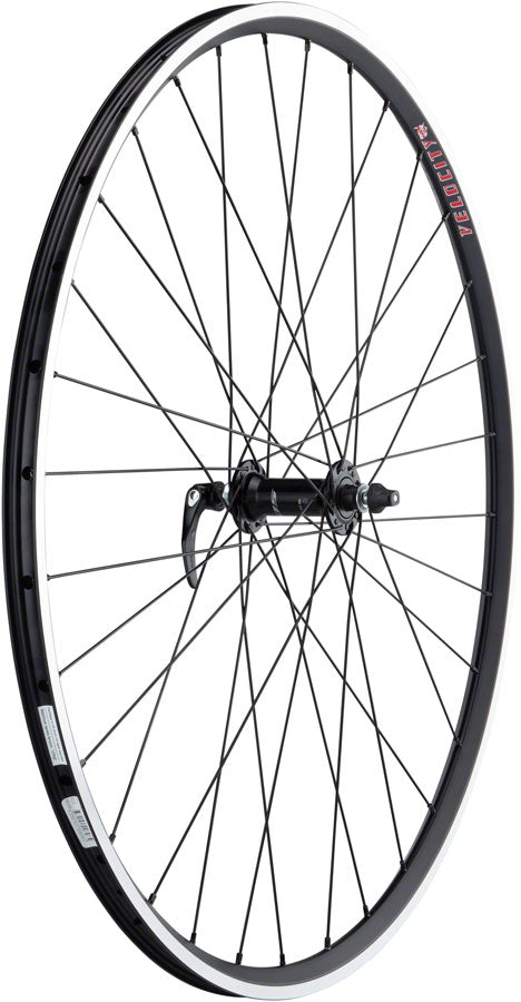 Velocity A23 Front Wheel - 700, QR x 100mm, Rim Brake, Black, Tubeless Compatible Clincher