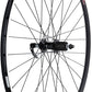 Velocity A23 Rear Wheel 700c QR x 130mm Rim Brake HG 11 Black Tubeless Compatible Clincher