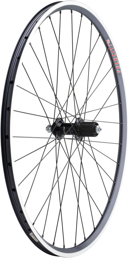 Velocity A23 Road Bike Rear Wheel 650c QR x 130mm Rim Brake Black Tubeless Clincher