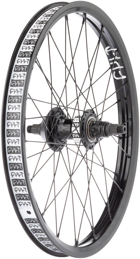 Cult Crew V2 Rear Wheel - 20", 14 x 110mm, Rim Brake, RHD, Freecoaster, Black, Clincher