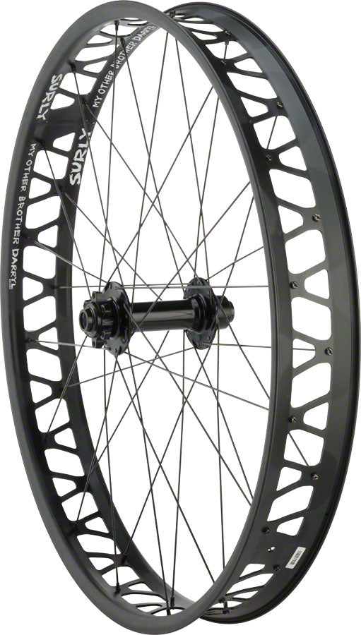 Surly Other Brother Darryl Front Fat Bike Wheel  26" 15 x 150mm Thru Axle 6-Bolt Black