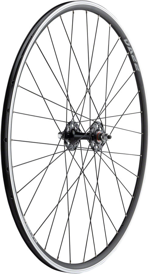 Alex DA22 rim Track Bike Fixed Gear Track Front Wheel - 700, 9x1 Threaded x 100mm, Rim Brake, Black, Clincher