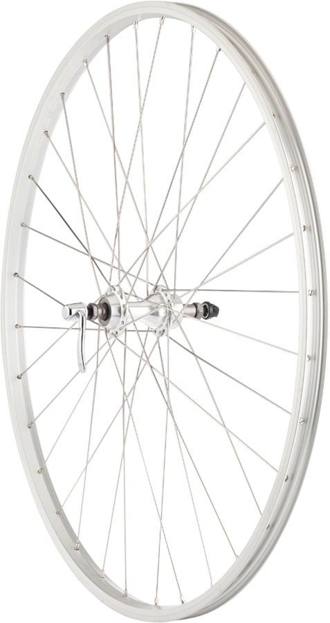 Road Bike Rear Wheel 700c, QR x 130mm, Rim Brake, Multi Speed Freewheel, Silver, Clincher