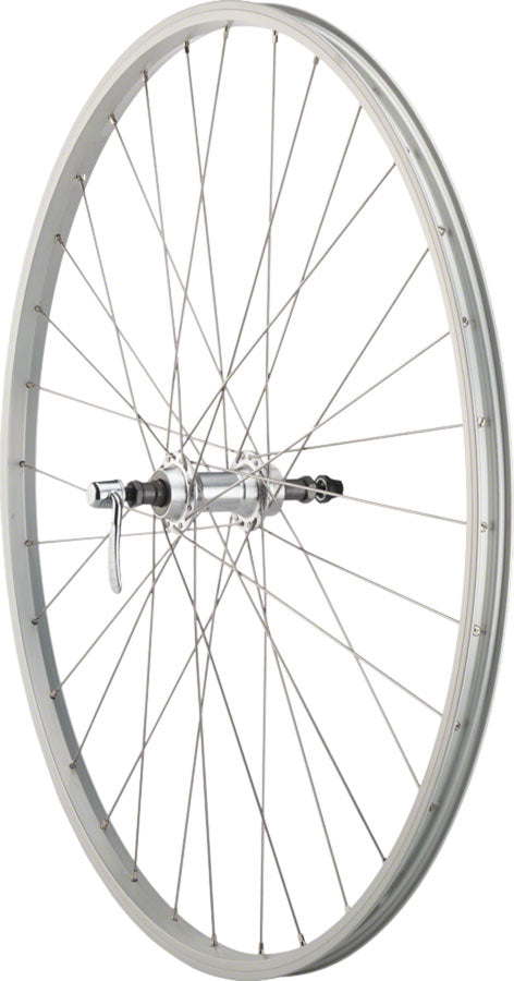 Road Bike Rear Wheel - 700c, QR x 135mm, Rim Brake, Multi-Speed Freewheel, Silver, Clincher