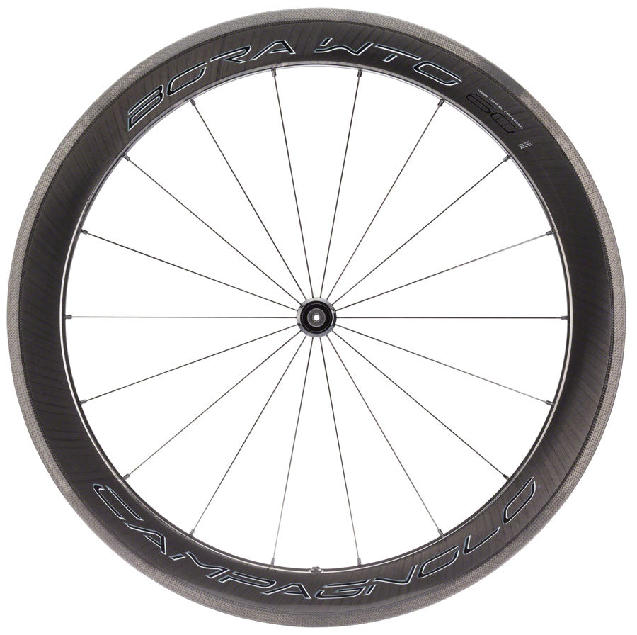 Campagnolo BORA WTO 60 Front Wheel - 700c, QR x 100mm, Rim Brake, 2-Way Fit, Dark Label