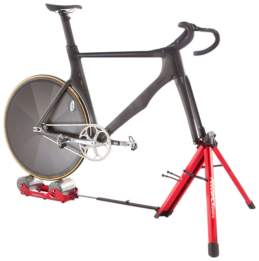 Feedback Sports Omnium Zero-Drive Rear Wheel Trainer - Fork Mount, No Resistance, Red