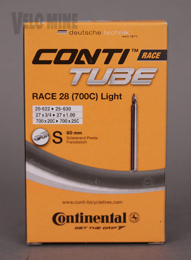 Continental Race 28 Tube 700 x 18/25 - 80mm valve Length Presta