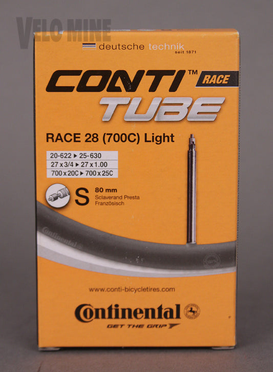 Continental Race 28 Tube 700 x 18/25 - 80mm valve Length Presta