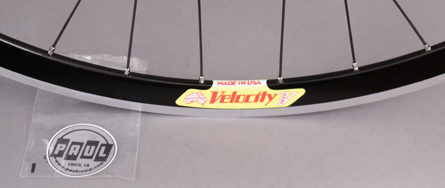 Velocity Deep V Black Singlespeed Track Wheels Paul Hubs Black