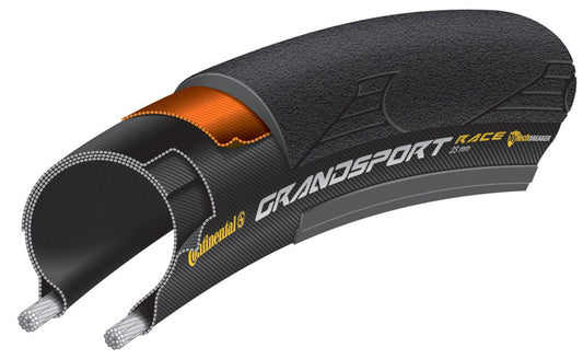 Continental Grand Sport Race Tire - 700 x 25, Clincher, Folding, Black, PureGrip, NyTech Breaker