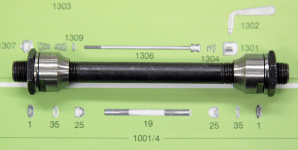 NOS Campagnolo Nuovo Gran Sport front axle & cones nuts