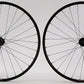 Velocity A23 Black Rims Road Gravel Disc Brake Wheelset QR or Thru Axle 700c
