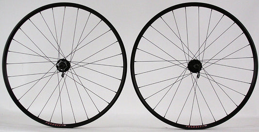 Velocity A23 Black Rims Road Gravel Disc Brake Wheelset QR or Thru Axle 700c