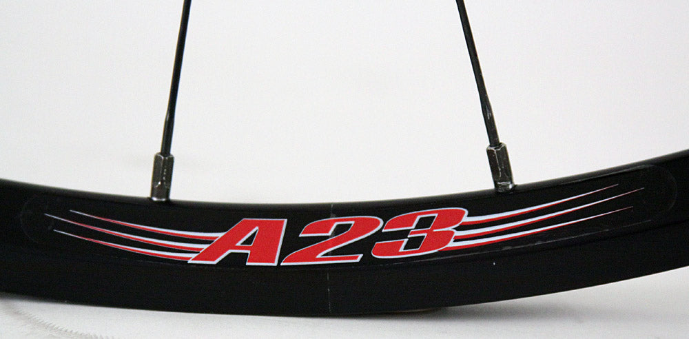 Velocity A23 Black Rims Road Gravel Disc Brake Wheelset QR or Thru Axle 700c