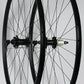 Velocity A23 Black Rims Road Gravel Disc Brake Wheelset QR or Thru Axle 700c