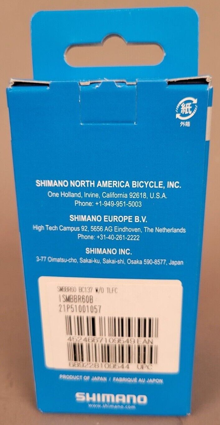 Shimano Ultegra Bottom Bracket SM-BBR60 English 68mm 1.37x24 Shimano Ultegra Bottom Bracket SM-BBR60 English 68mm 1.37x24