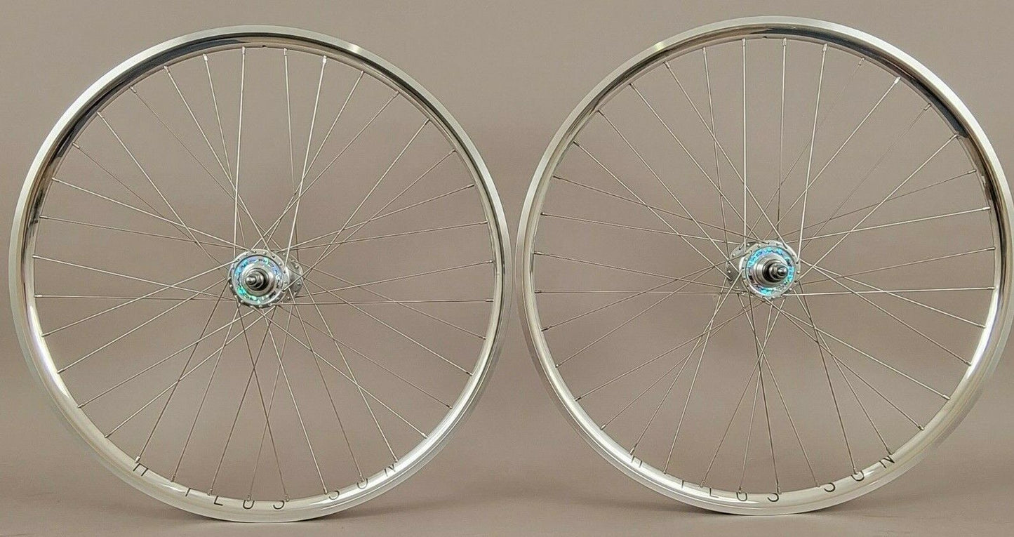 H + Plus Son Silver Archetype w/ 36h Suzue Track Hubs Wheelset