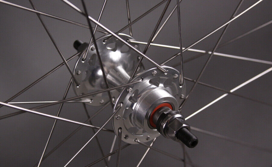 Sun M13 silver rims Formula fixed gear track hubs wheelset 32h