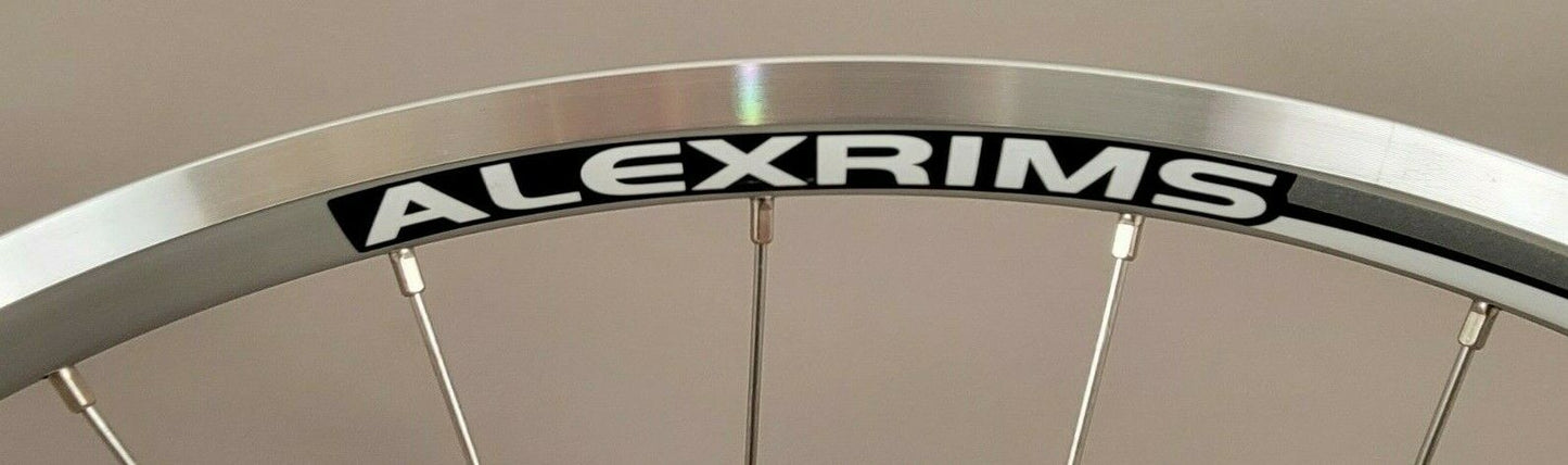 Alex AT470 Silver Fixed Gear Track Bike Tubeless compatible 700c Wheelset 32h Single Speed