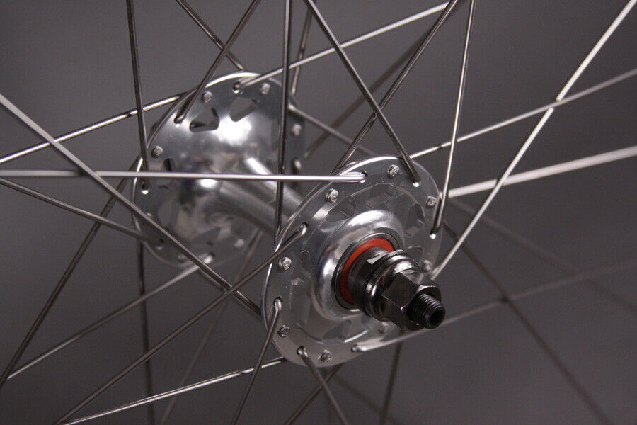 Sun M13 silver rims Formula fixed gear track hubs wheelset 32h