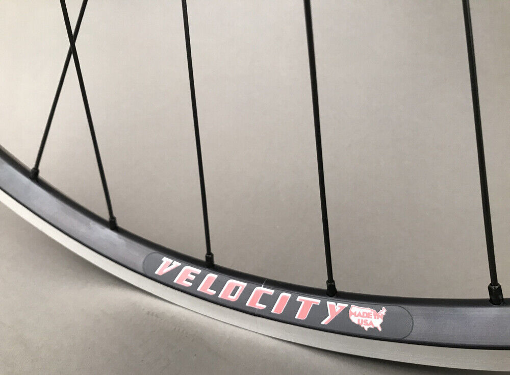 Velocity A23 Black Suzue Hubs Single Speed Track Fixed Gear Wheelset