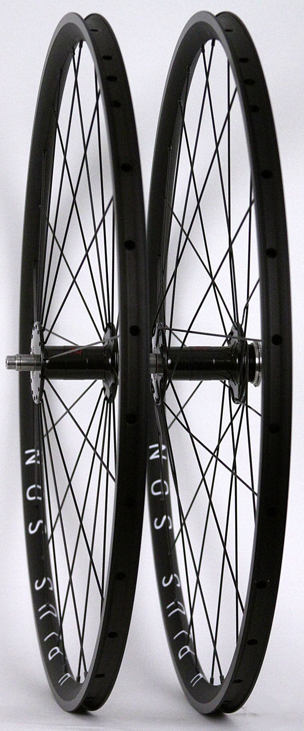 H Plus + Son Archetype Black Phil Wood Wheelset Radial Front 28h