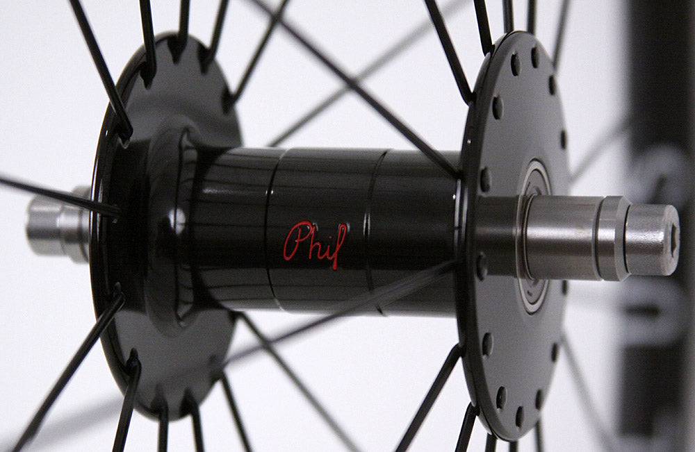 H Plus + Son Archetype Black Phil Wood Wheelset Radial Front 28h
