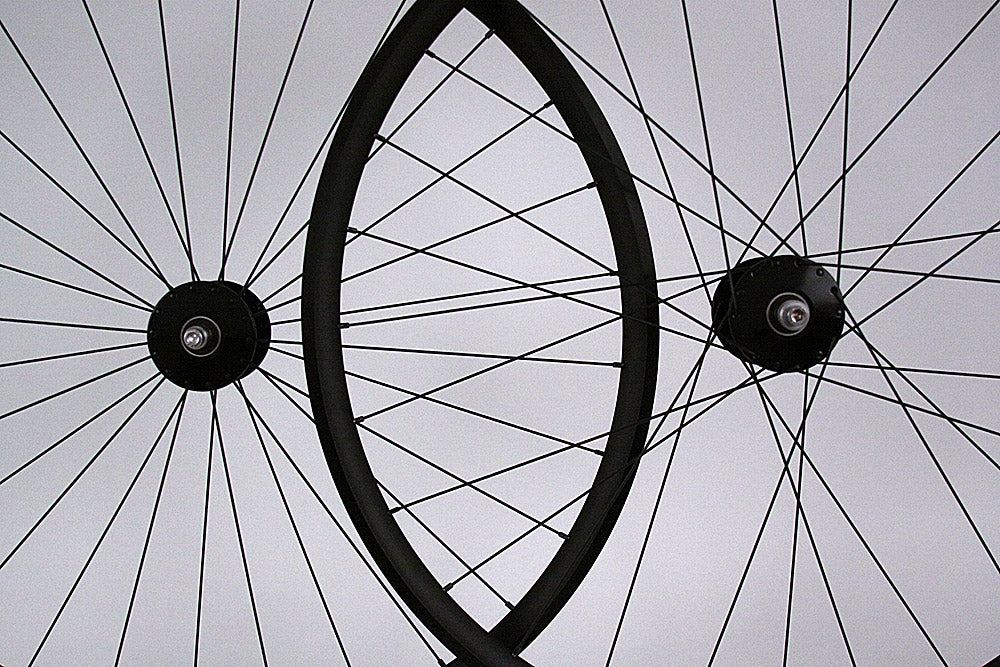 H Plus + Son Archetype Black Phil Wood Wheelset Radial Front 28h