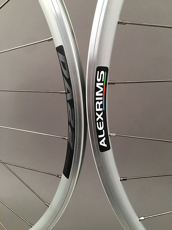 Alex Rims DA22 Silver Fixed Gear Track Bike Wheelset 32h Formula Velo